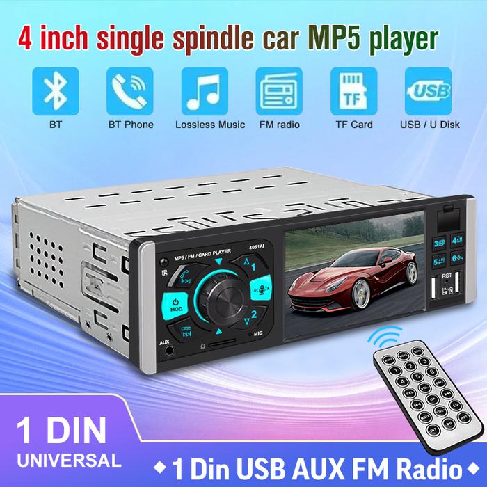 1 Din Car Radio 4 Inch Touch Multimedia Player Video Player Universal