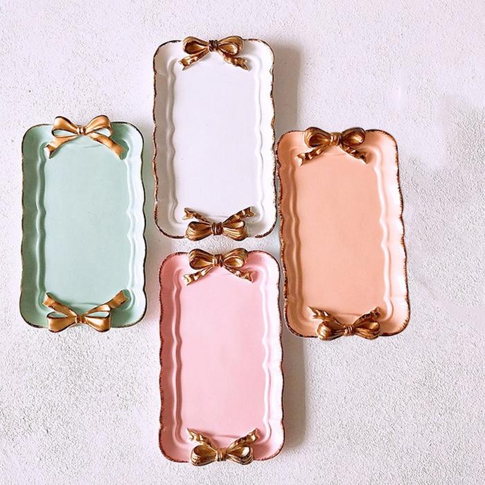Nampan Penyimpanan Kue Busur Gaya Eropa Nampan Penyimpanan Makeup