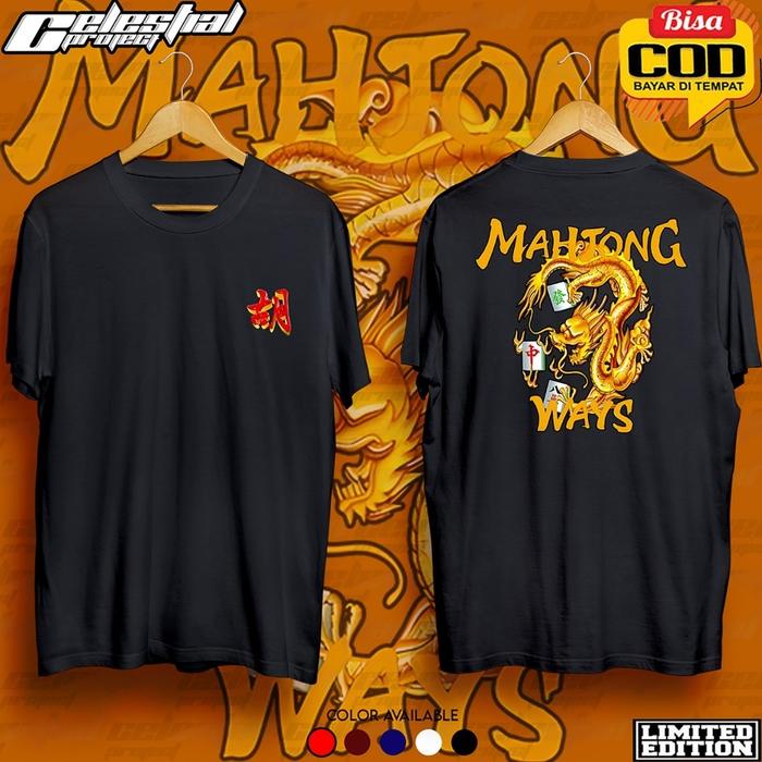 kaos distro slot PG soft Mahjong Ways pria wanita murah Kaos Mahjong Ways PG Pocket Games Soft Baju 