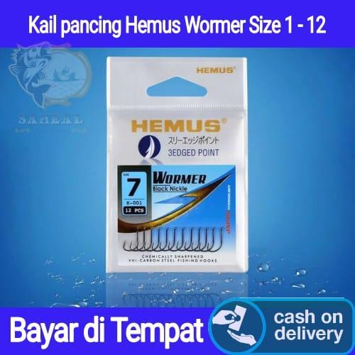 Hemus Kail Pancing Hemus Wormer Ukuran 1-12 Mata Kail Ikan Mas Mujair Wader Kualitas Internasional R