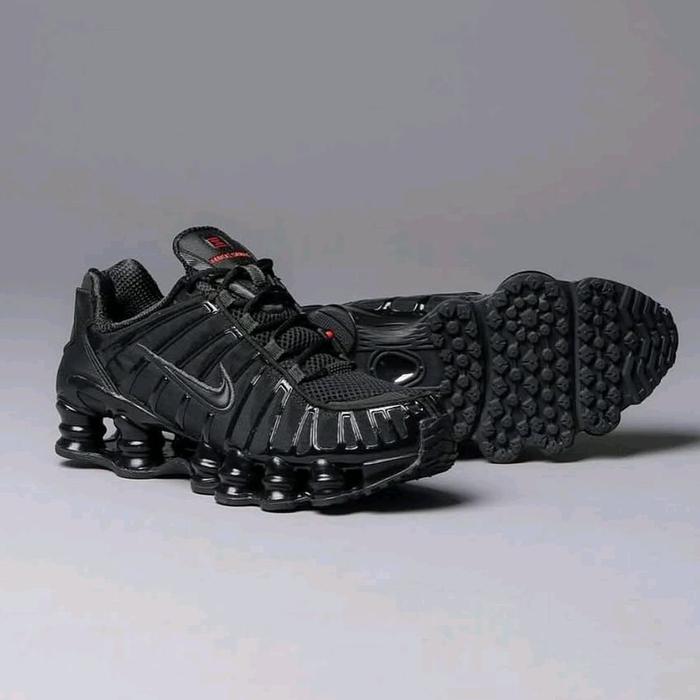 Sepatu Basket Sneakers Original Nike Shox TL Full Black BNIB