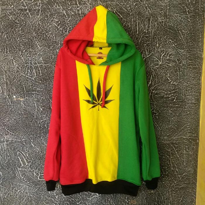jaket flecee reggae rasta/bob marley/ santai di pantai.
