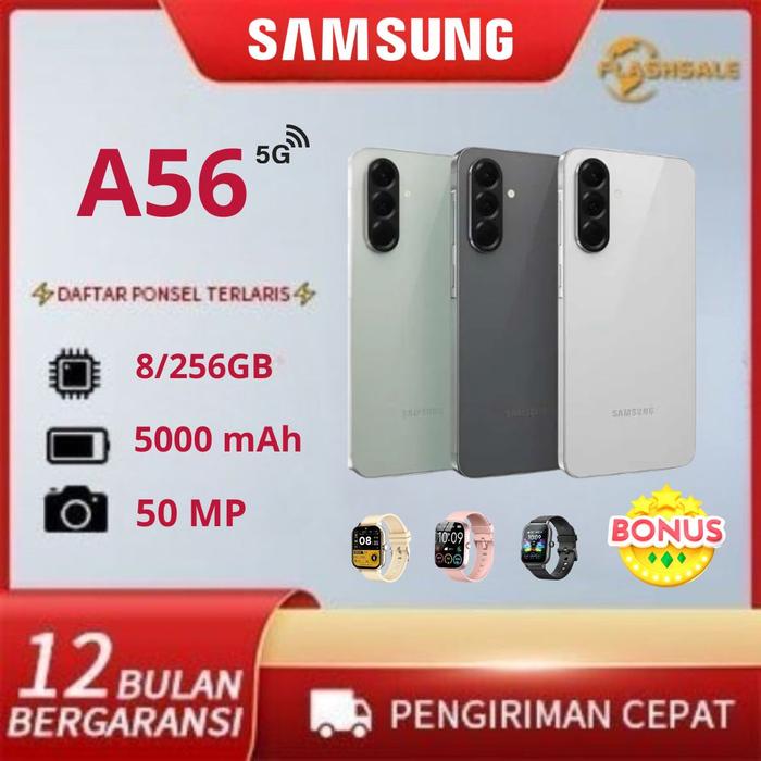 HP Samsung Galaxy A56 5G 8/256GB Garansi 12 Bulan Lengkap Super AMOLED 5000mAh Smartwatch Gratis Ter