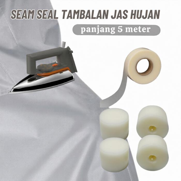 5 Meter Tambalan Jas Hujan, Payung Dan Tenda Penambal Jaket Raincoat Transparan Sealer Seam Seal