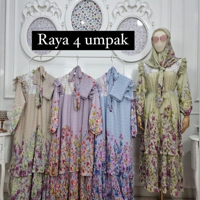 Dres Set Hijab brukat Meijiwang