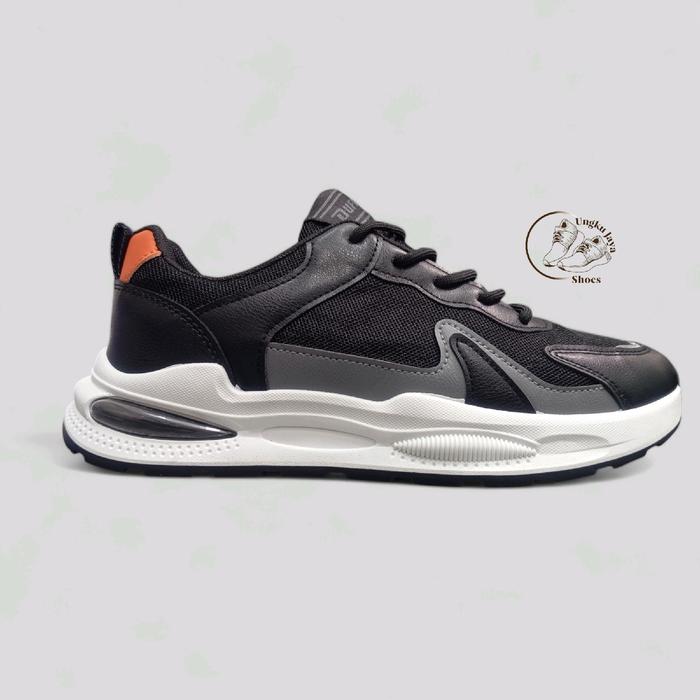 SEPATU SNEAKER PRIA DUFF LOXIAS TERSEDIA SZ 39-45 TERBARU Casual Shoes Running Black