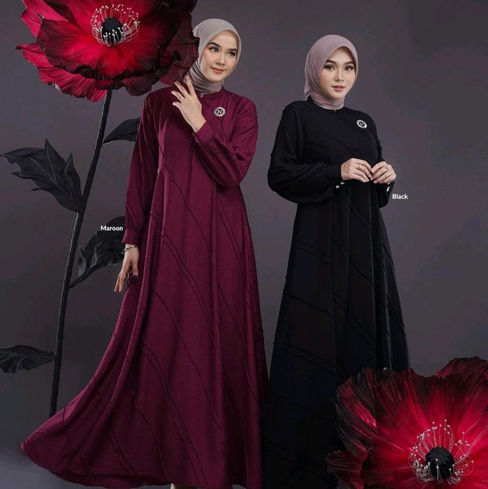 Isadora Dress | Rayon naomi Premium | gamis adem | anti kusut | Nadheera Luxury