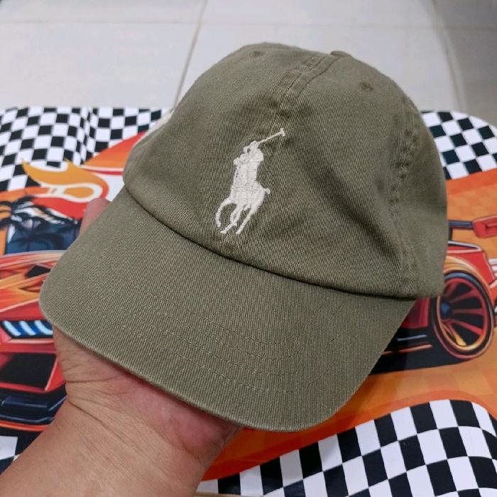 topi baseball cap Polo Ralph House warna olive green kids anak usia 4-6 tahun original murah