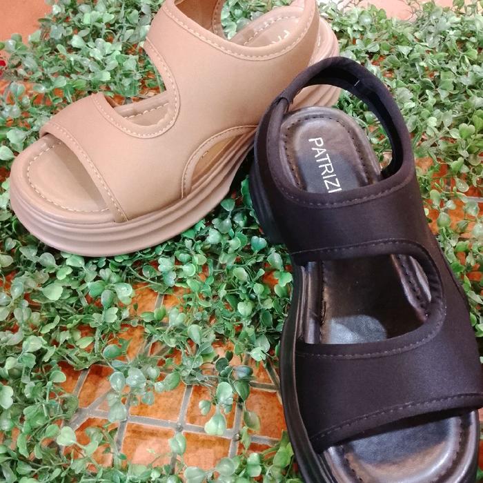 sandal sepatu patrizio, hak 3cm ada tali
