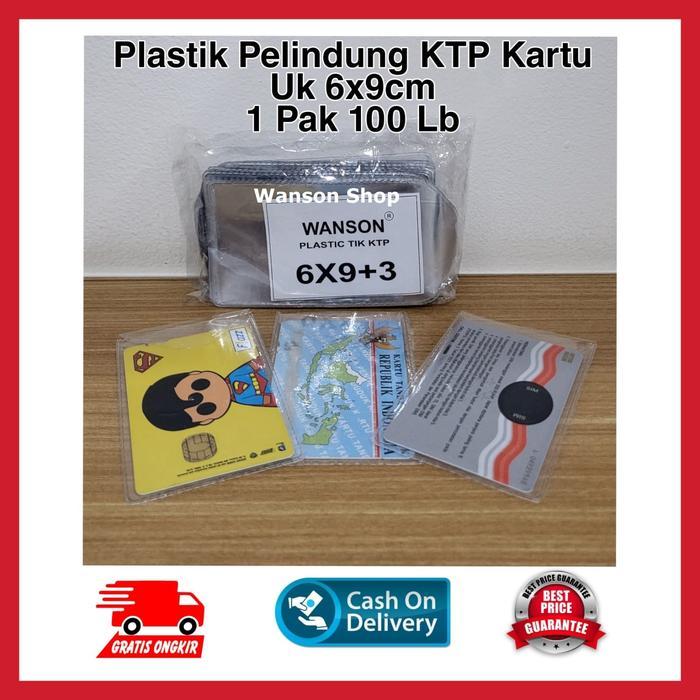 PLASTIK PELINDUNG KTP KARTU UKURAN 6X9 (100 LB ) - RANDOM