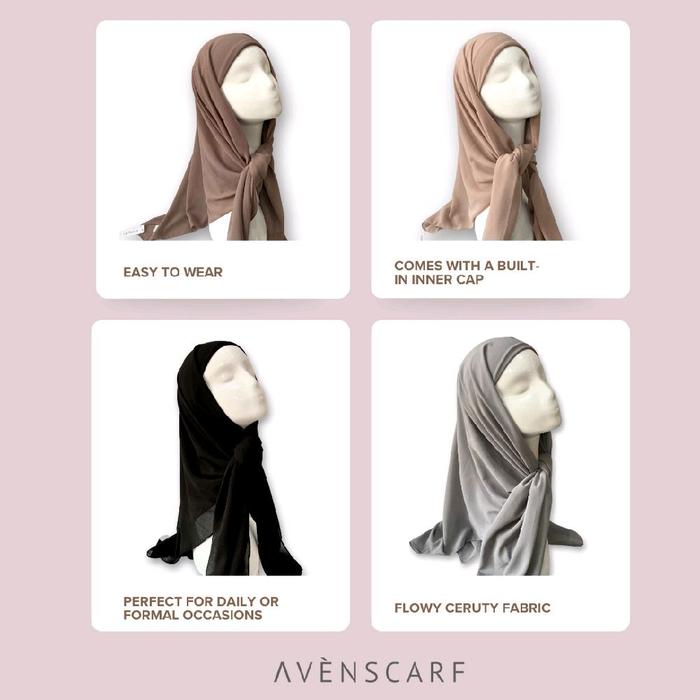Noora Instant Square Inner by Aven Scarf