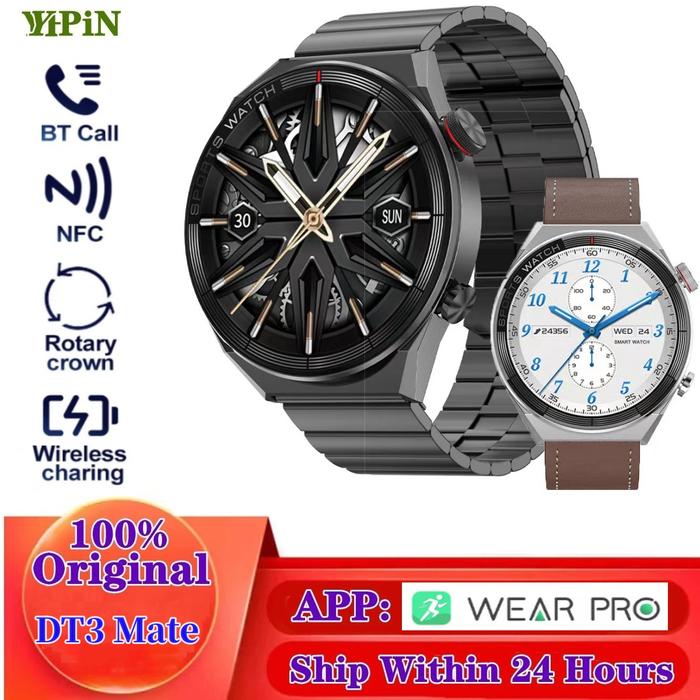 YHPIN Original DT3 Mate Smart Watch Men 1.5" Full Screen Bluetooth