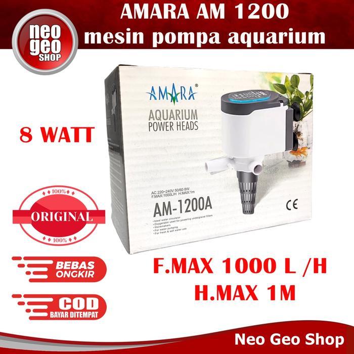 Amara AM 1200A AM 1200 AM1200 A Mesin Pompa Power Head Aquarium