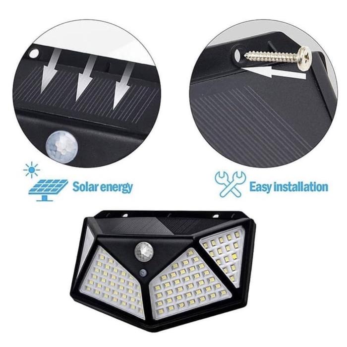 Lampu Solar Cell 100 Led Lampu Taman Qutdoor 100 Led