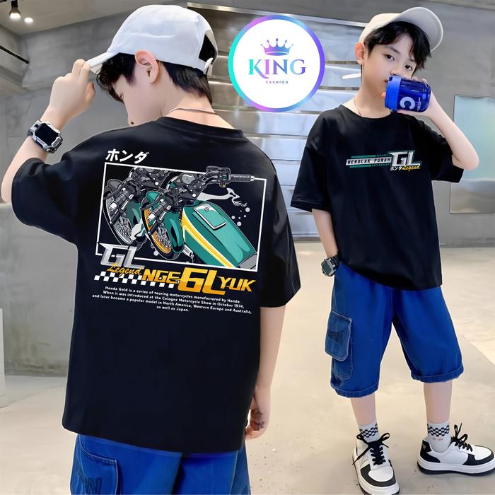kaos anak GL baju T-shirt pakaian atasan pria distro rosok honda gank racing team herex gl100 gl200 