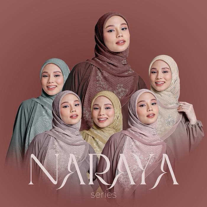 HIJAB MOTIF VOAL COTTON NARAYA SERIES ( Kerudung Motif, Hijab Voal Cotton Muslim ) Kamaria