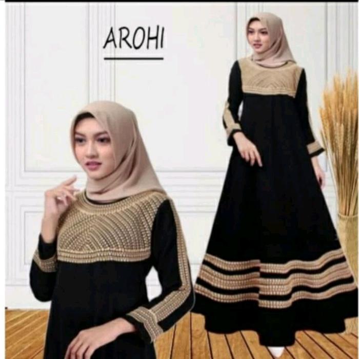 Abaya Arohi Abaya Bordir Arohi Kombinasi