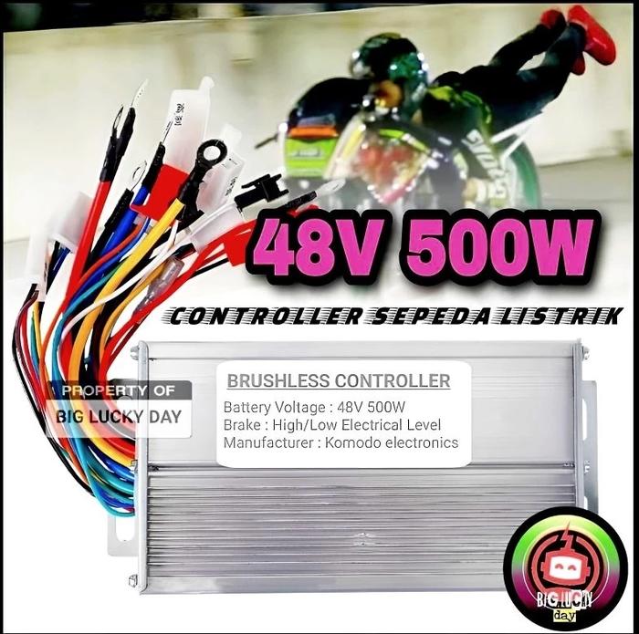 CONTROLLER SEPEDA LISTRIK UNIVERSAL 48V 500W KONTROLER CONTROLER 48VOLT 500WATT MODUL BOX MESIN PENG