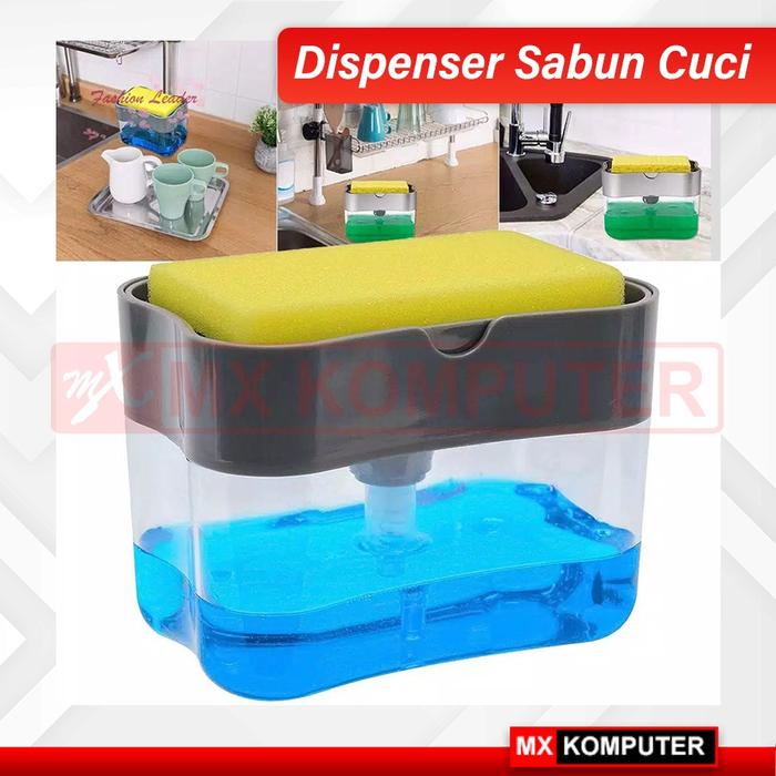 Dispenser Sabun Cuci Piring - Tempat Sabun Cuci Piring + Spons