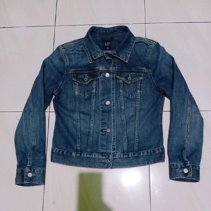 Jaket jeans Unisex Original GAP Blue Denim Stretch