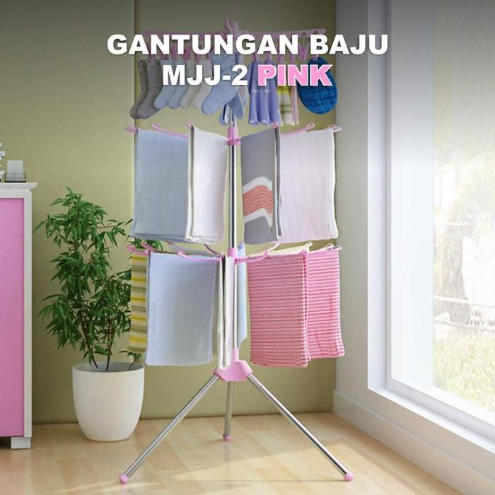 Jemuran Baju Lipat 3 Susun Jemuran Handuk Jemuran Baju Bayi jemuran baju stainless Jemuran 3 Tingkat