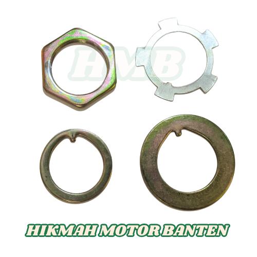 Satu Set Mur Spindle Roda Depan Toyota Landcruiser Hardtop 2F FJ40 BJ40 Series Bearing Kendaraan Spa