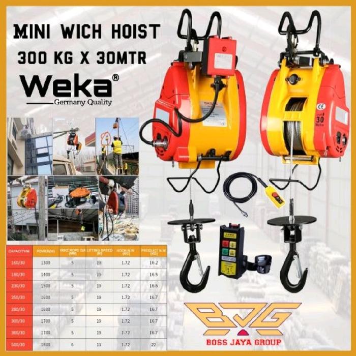 mini wire hoist/ mini baby hoist 500 kg x 30 meter weka germany