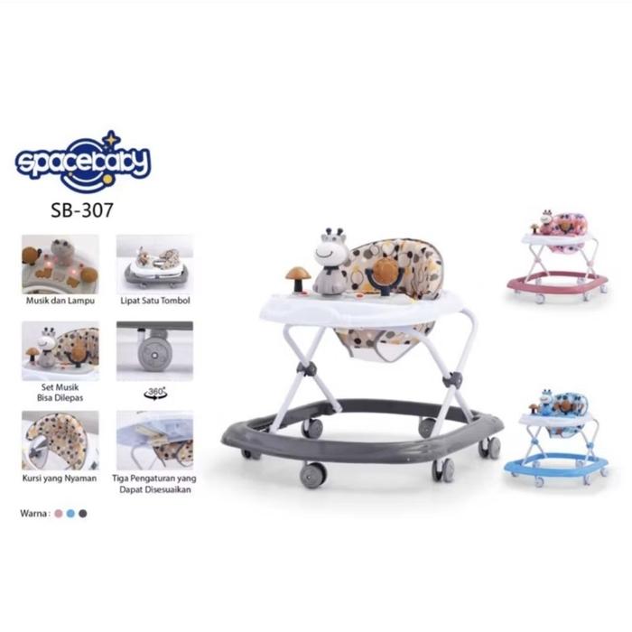 Preloved - Spacebaby Baby Walker SB 307 Kereta Belajar Jalan Bayi Space Baby / Doogle U pillow / Beb