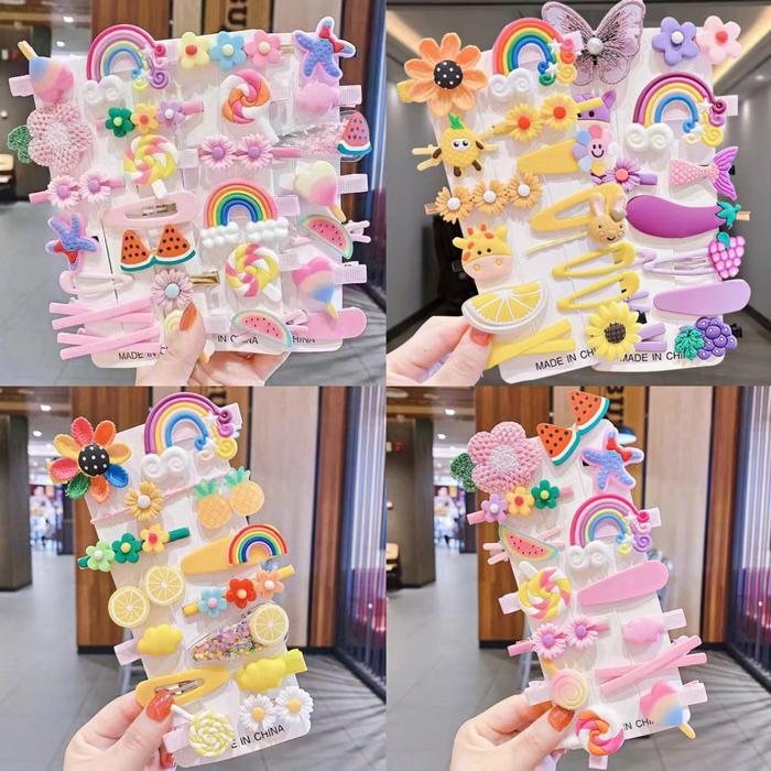 [HINATA] Jepit Rambut Anak Fashion Korea Set Jepit Rambut Kartun Jepit Rambut Murah untuk Gadis - SH