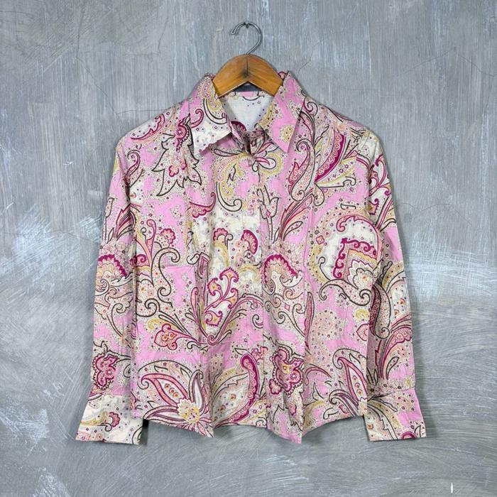 Etro Milano Batik Pattern Button Up Shirt
