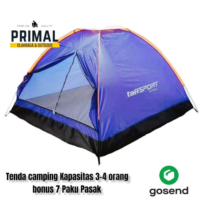 Tenda Kemah Luar Ruangan Tenda Tahan Air 3-4 Orang Tenda Lipat Portabel Perlengkapan Kemah Pantai Be