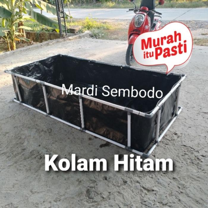 Kolam Terpal kolam kotak tipe tebal A12 Hitam TANPA KERANGKA 2x1x50 2x2x1 3x2x1 2x1x75 2x1x1 ikan
