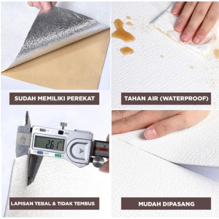 Wallpaper foam Linen Roll Wallpaper Dinding Dekorasi Kamar Kelas atas wallpaper coral