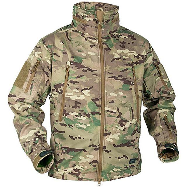 Winter Military Fleece Jacket Men Soft Shell_Tactical Waterproof Army_Camouflage Coat Airsoft Clothi