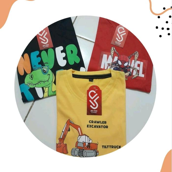 paketan kaos anak cowo 3pcs rp 50000