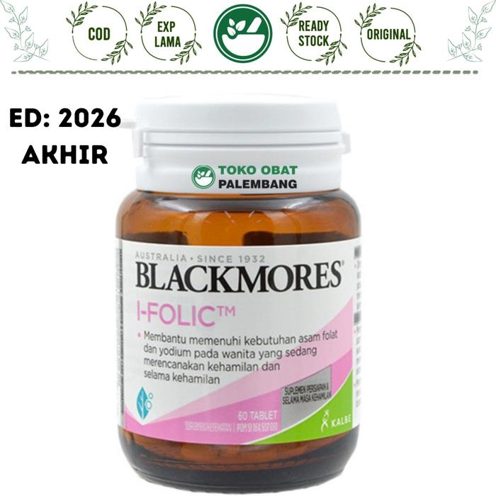 BLACKMORES I-FOLIC 60 TABLET ASAM FOLAT YODIUM KEHAMILAN IFOLIC I FOLIC