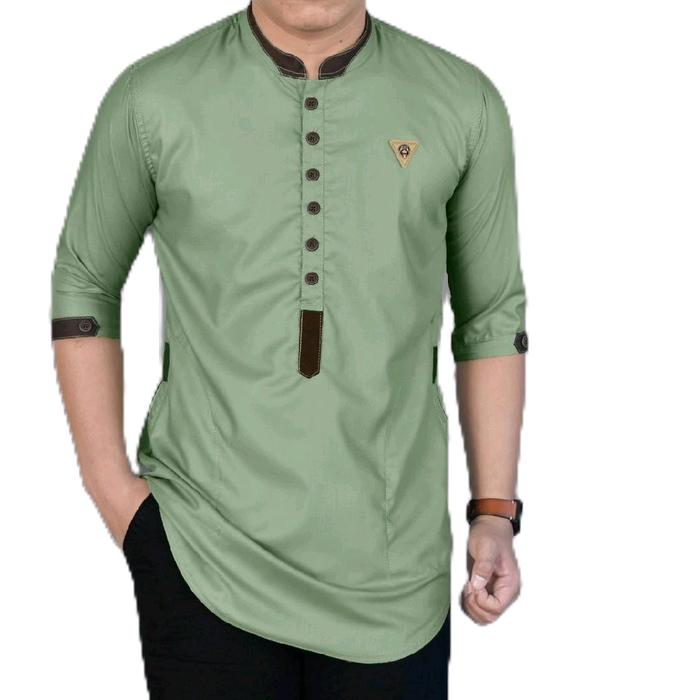 Baju Koko Dewasa 2025 Anwa One Lengan 3/4 - Baju Koko Pria Muslim Premium Original - Panjang, Atasan