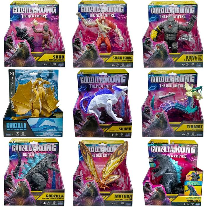 Playmates Empire Godzilla Vs Kong Action Figure MOTHRA TIAMAT Skar King Shimo Titanus Doug Model Toy