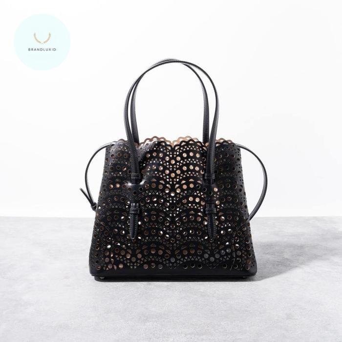 ALAIA MINA 25 SMALL VIENNE WAVE TOTE BAG