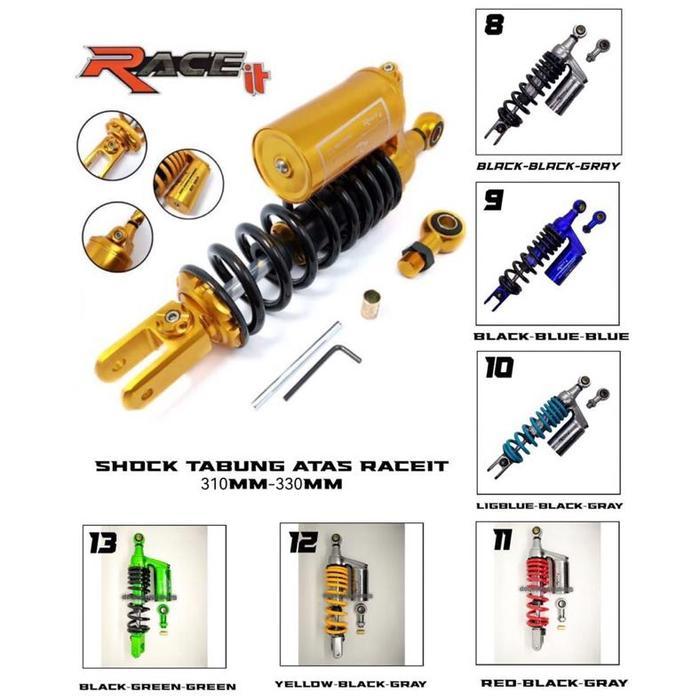 SHOCK R IT 02 G SPORT SHOCKBREAKER TABUNG ATAS MODEL YSS MATIC SINGEL UNIL 310MM 330MM VARIO BEAT MI