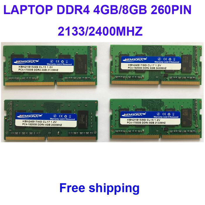 Kembona Laptop DDR4 4GB 8GB 16GB 4G 8G 16G RAM Memory 2133mhz 2400mhz