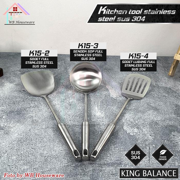 KING BALANCE Kitchen tool stainless SUS 304 / sodet / sutil / irus FOOD GRADE