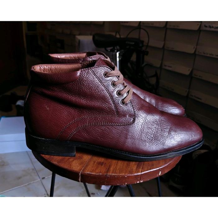 Sepatu Chukka Mid Boots Valleverde Italy Vibram Leather Kulit Vintage Pantofel Rugged not Timberland