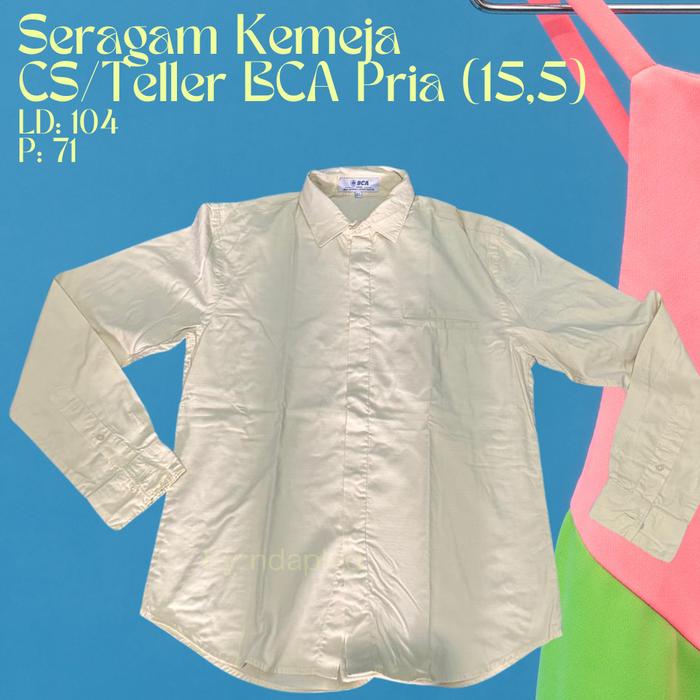 Preloved Seragam Kemeja CS/Teller BCA Pria Ukuran 15,5
