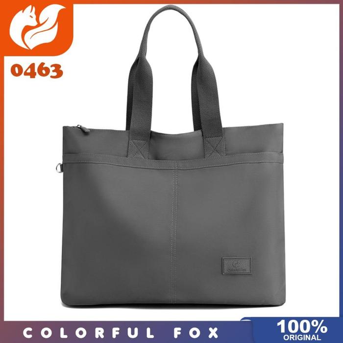 Colorful Fox Ori - Tas Bahu Colorful Fox 0463 Totebag Original Import Tas Bahu Wanita Nilon Anti Air