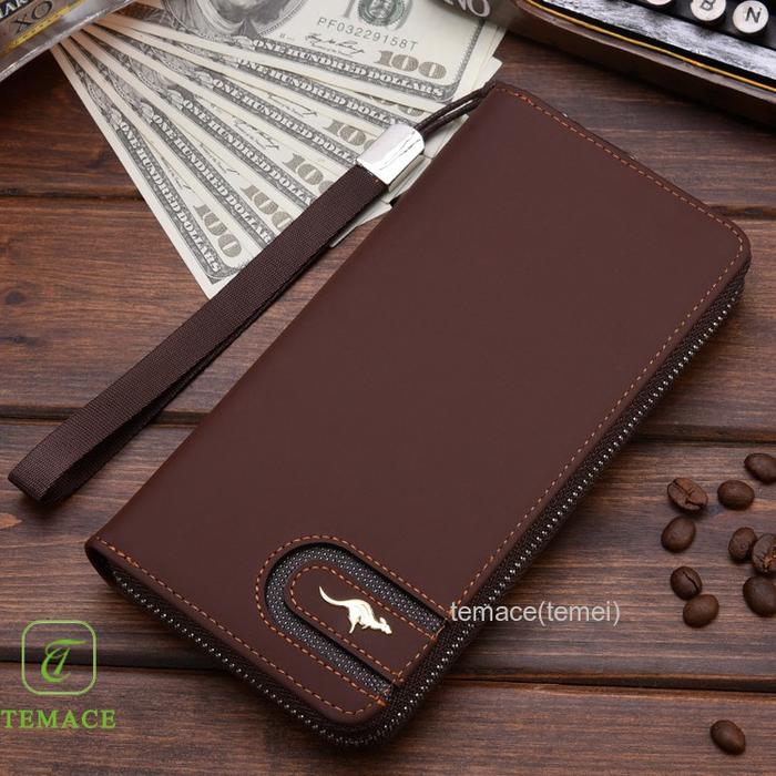 New Dompet Emir Lipat Pria Men Laki Laki Bahan Kulit Sapi Wallet Emir Dompet Panjang Lipat Fashion