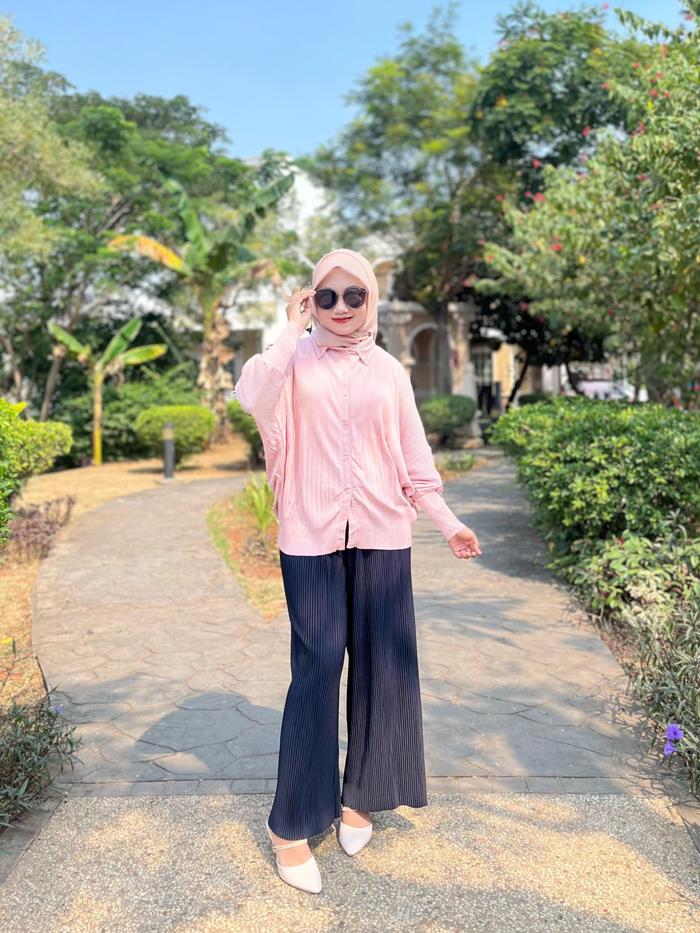 KALOLA | 173 | Atasan Wanita Semi Plisket Lengan Batwing Premium Import | Atasan Tunik Wanita Premiu