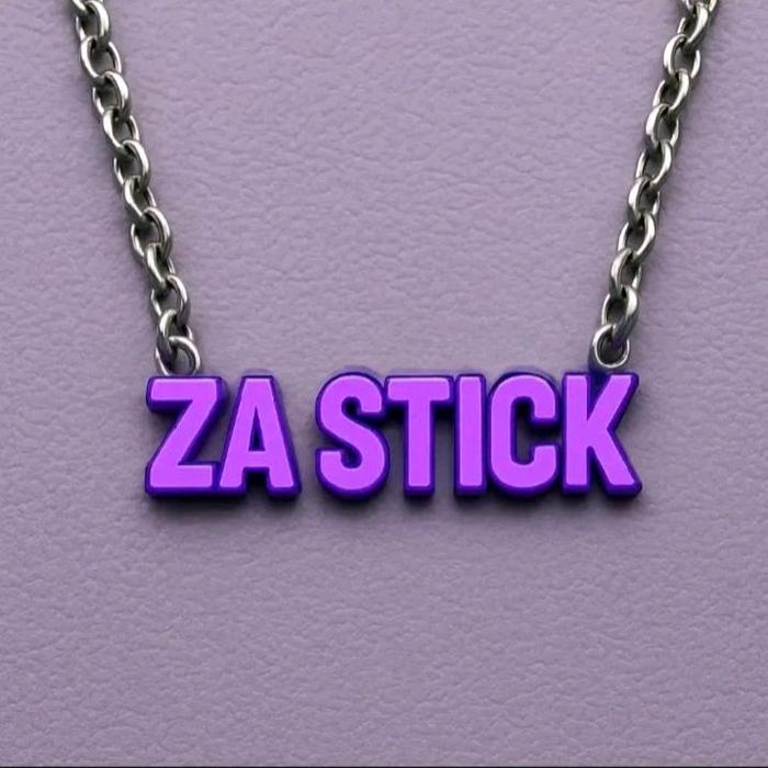 Kalung ZA STICK dengan Desain Unik dan Warna Ungu Menarik