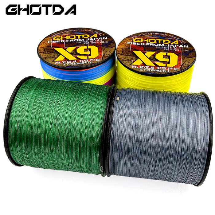 GHOTDA X8 X9 300M Braided Fishing Line 8 Strands 9 Strands MultiColor