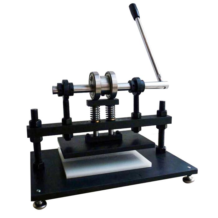 Leather indentation / cutting machine, manual die cutting machine,